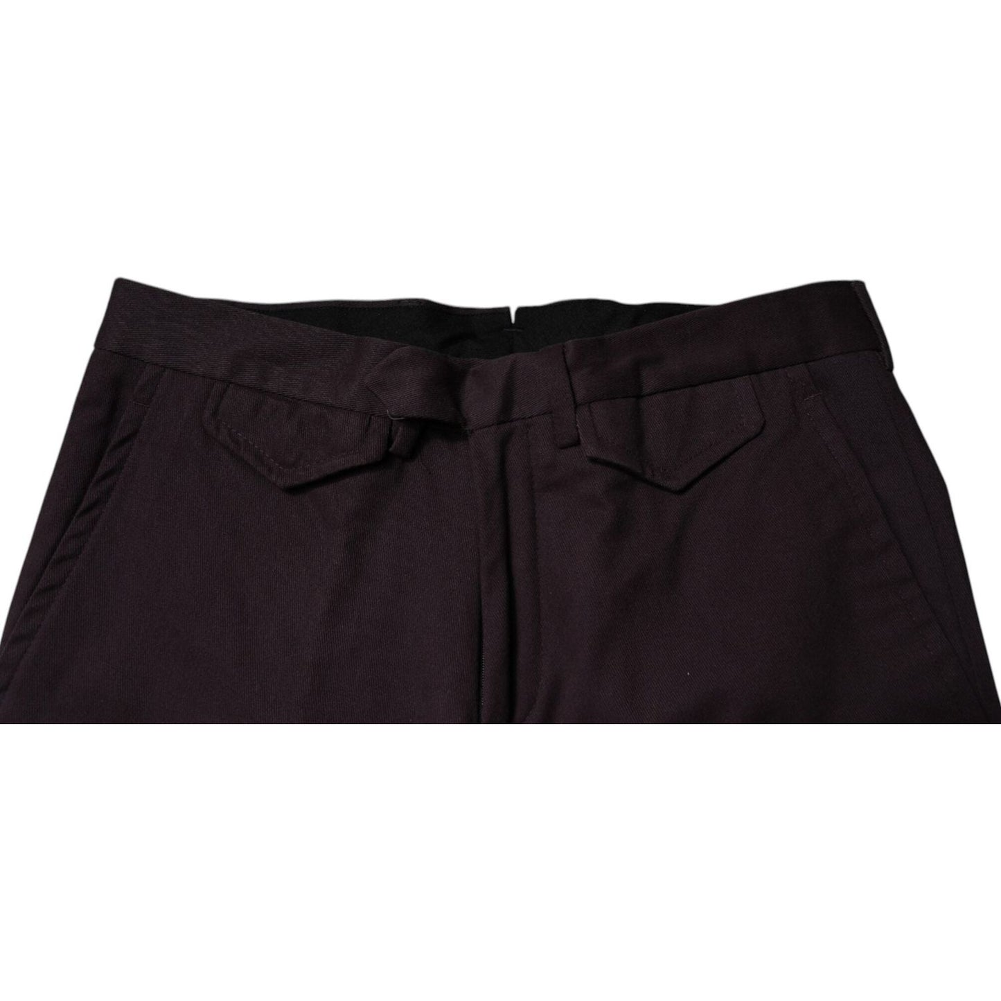 BENCIVENGA Brown Pure Cotton Slim Fit Men Dress Pants PAN71853-46