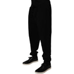 Dolce & Gabbana Black Cotton Crown Logo Jogger Pants PAN75032-58