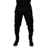 Dolce & Gabbana Black Cotton Cargo Tapered Pants PAN75135-48