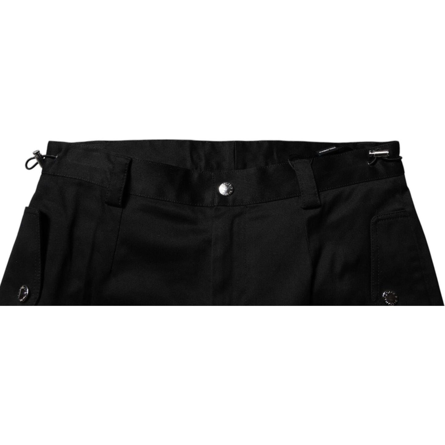 Dolce & Gabbana Black Cotton Cargo Tapered Pants PAN75135-48