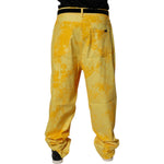 Dolce & Gabbana Yellow Tie Dye Cotton Straight Denim Jeans PAN75140-50