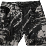 Dolce & Gabbana Black Tie Dye Cotton Skinny Zip Denim Jeans PAN75171-50