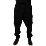 Dolce & Gabbana Black Cotton Jogger Cargo Sweatpants Pants PAN75221-60