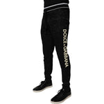 Dolce & Gabbana Black Mid Waist Jogger Men Sweatpants Pants PAN75224-44