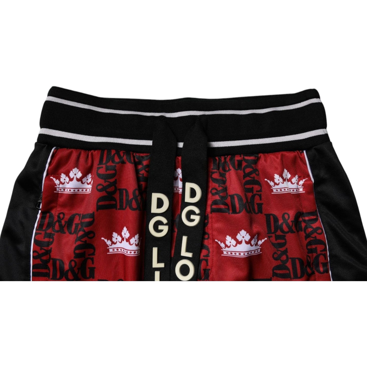Dolce & Gabbana Red Crown Logo Monogram Men Sweatpants Pants PAN75230-44