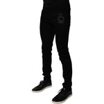 Dolce & Gabbana Black Sacred Heart Cotton Skinny Denim Jeans PAN75234-56