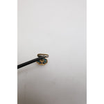 Dolce & Gabbana Gold Brass Blue Enameled Flower Cufflink