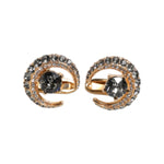 Dolce & Gabbana Brass Gold Black Crystal Luna Cufflink
