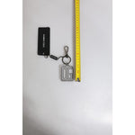 Dolce & Gabbana Gray Black DG Rubber Logo Silver Men's Keychain Keyring SMY10677