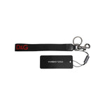 Dolce & Gabbana Black Logo Nylon Silver Brass Men Holder Keychain Keyring SMY10698#