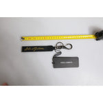 Dolce & Gabbana Black Logo Nylon Silver Brass Men Holder Keychain Keyring SMY10701