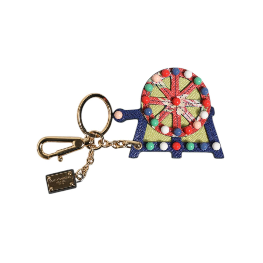 Dolce & Gabbana Multicolor Gold Tone Carretto Keychain Keyring SMY10690#