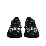Dolce & Gabbana Black Logo Lace Up Low Top NS1 Sneakers Shoes MV7199-44