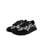 Dolce & Gabbana Black Logo Lace Up Low Top NS1 Sneakers Shoes MV7199-44