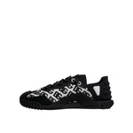 Dolce & Gabbana Black Logo Lace Up Low Top NS1 Sneakers Shoes MV7199-44
