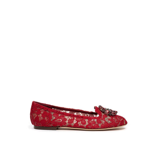 Dolce & Gabbana Red Viscose Ballet Flat