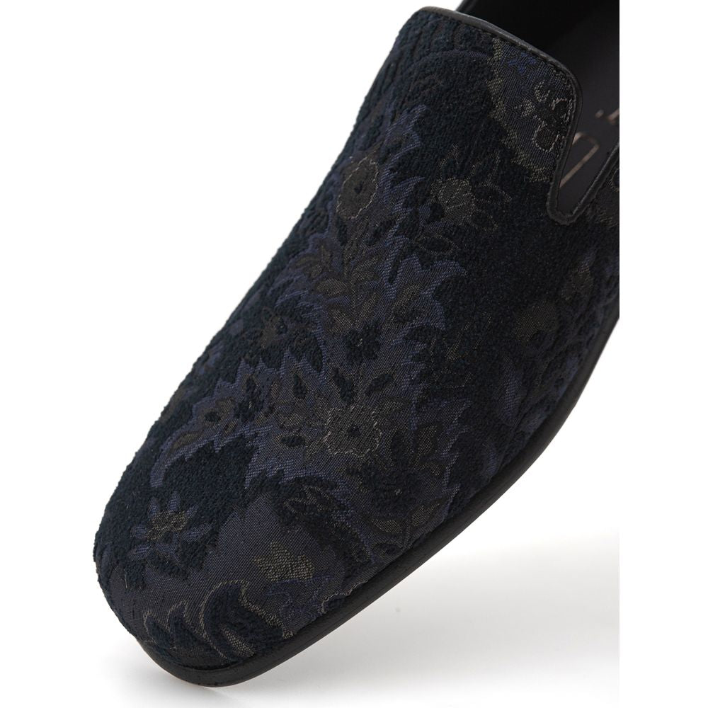 Etro Blue Leather Slip-On Loafer ET-7402673-EU40/US7
