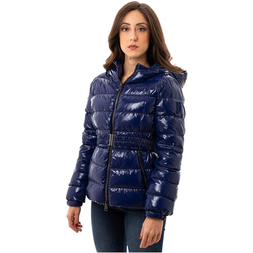 Herno Blue Polyamide Jackets & Coat Herno Dark Slate Gray