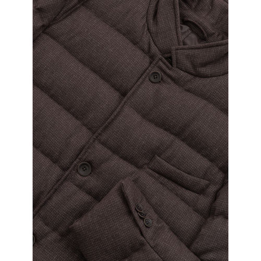 Herno Brown Wool Jacket Herno Dark Slate Gray