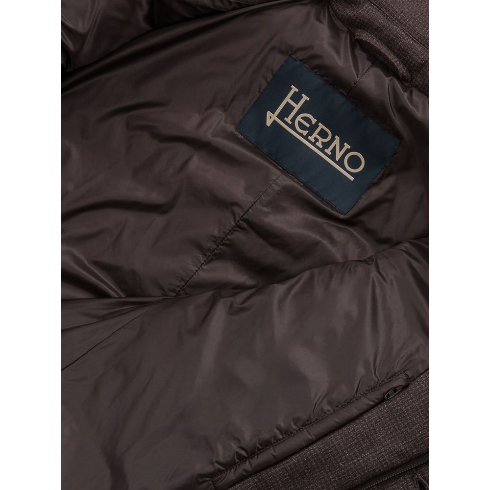Herno Brown Wool Jacket Herno Dark Slate Gray