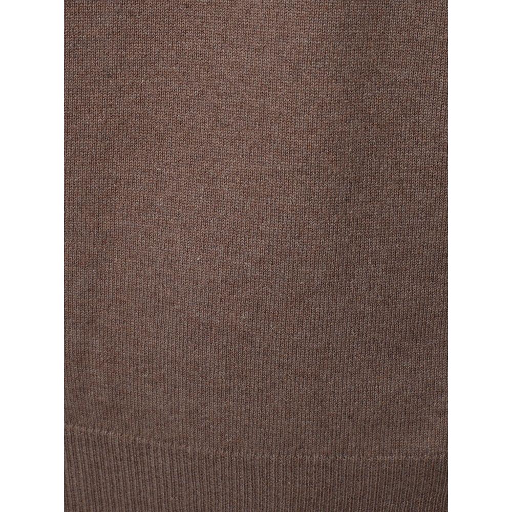 KANGRA Brown Wool Sweater KANGRA Dark Olive Green