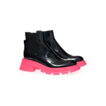 Alexander McQueen Elegant Black Leather Boots AL-199676-EU37/US7