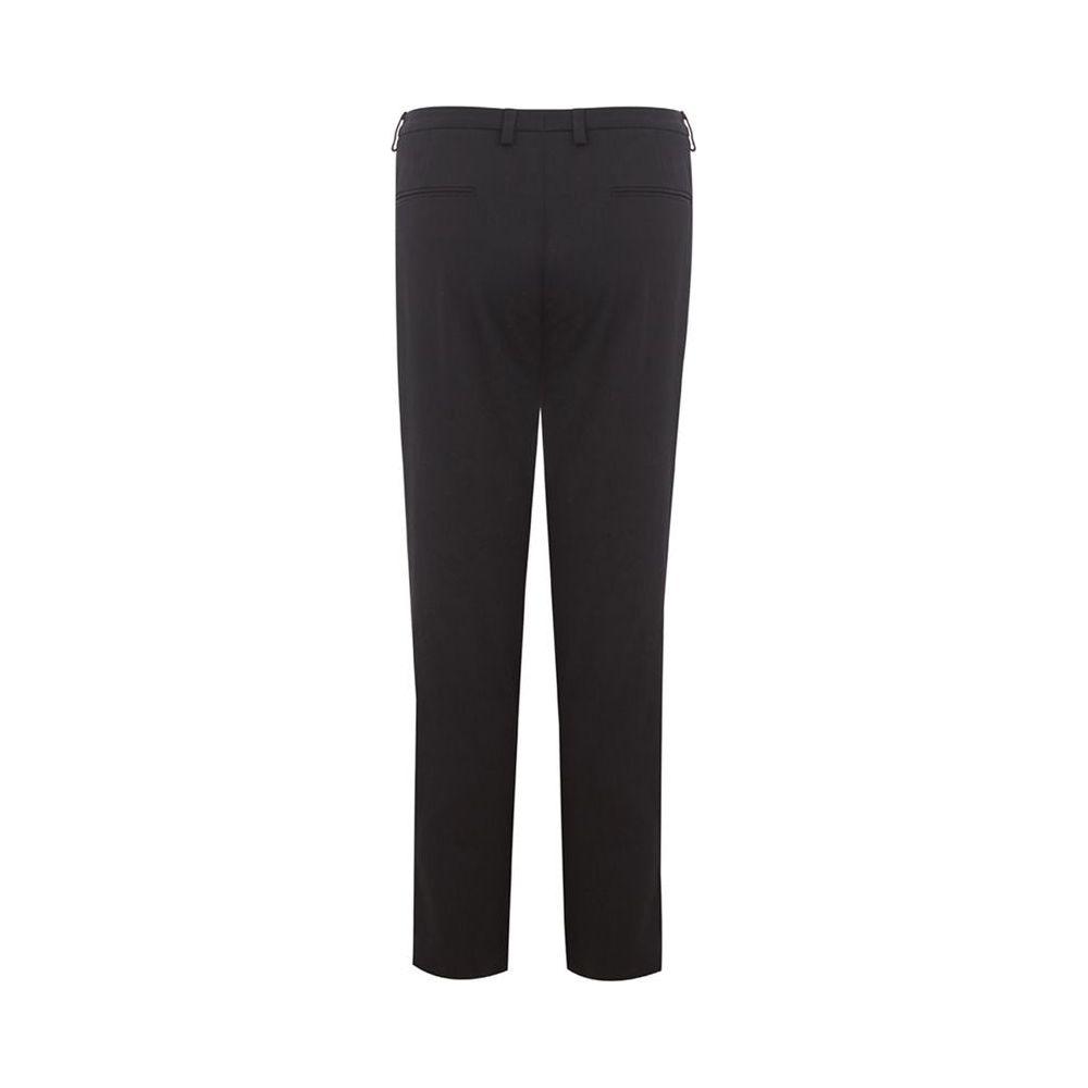 Lardini Italian Elegance Cotton Black Trousers LA-1117676-IT40|S