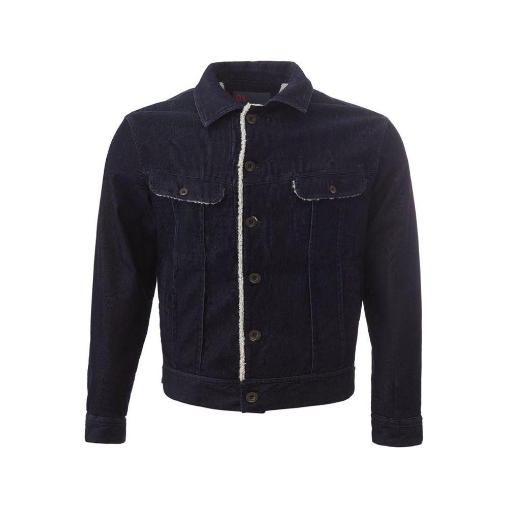 Lardini Blue Cotton Jacket Lardini Black