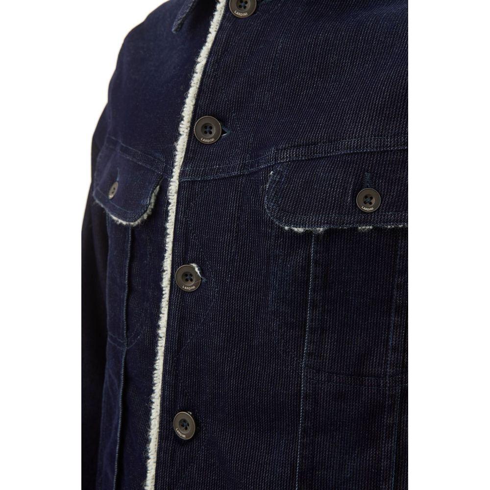 Lardini Blue Cotton Jacket Lardini Black