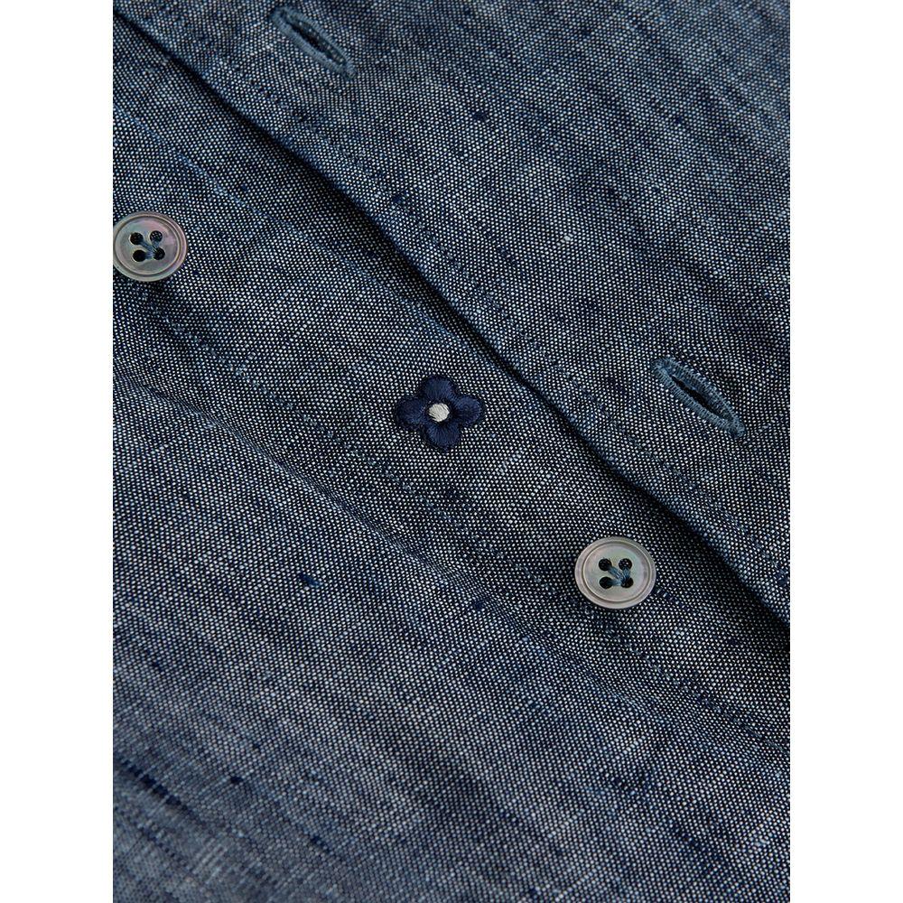 Lardini Elegant Flax Blue Shirt for Men Lardini Dark Slate Gray