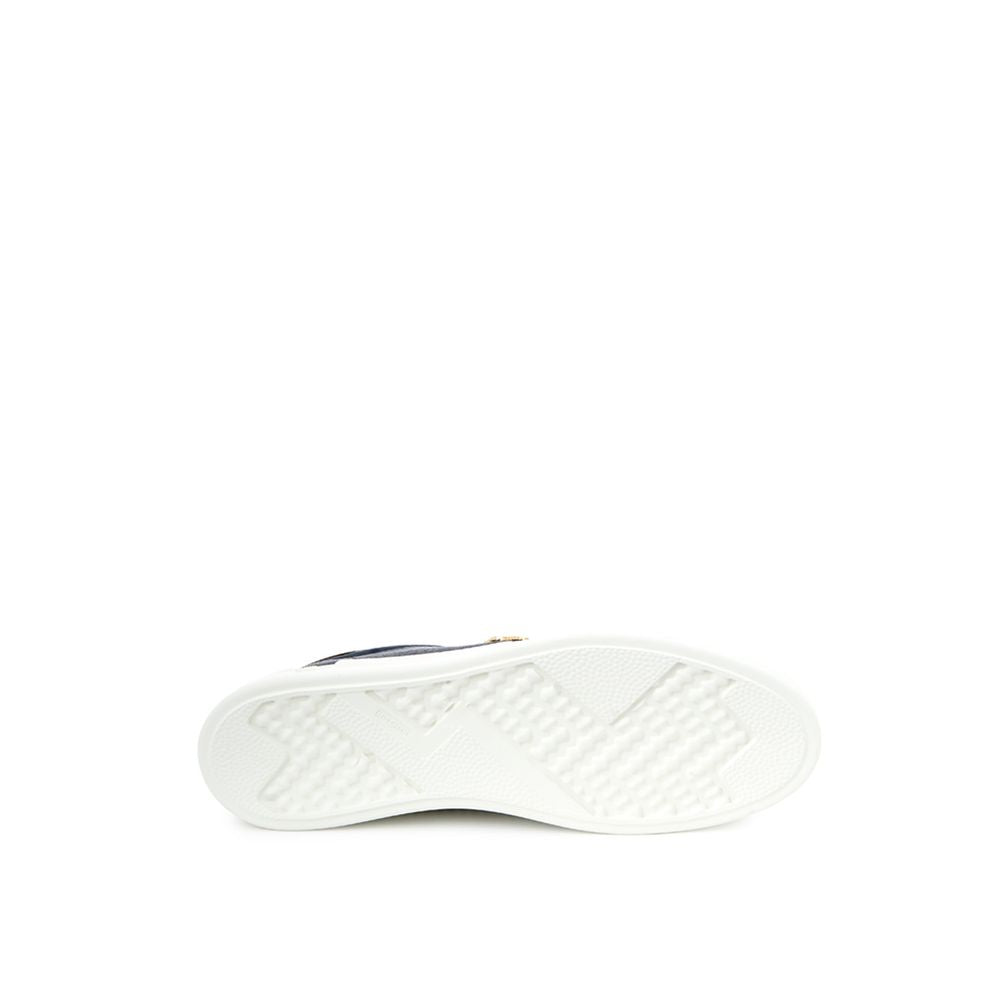 Roberto Cavalli Blue Leather Sneaker RO-279673-EU46/US12
