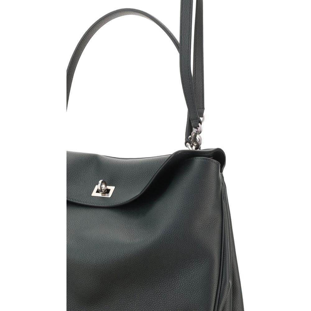 Balenciaga Rodeo leather shoulder bag with flap closure and removable strap