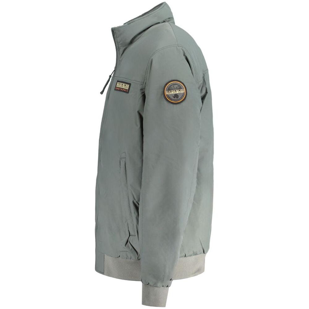 Napapijri Green Polyamide Jacket Napapijri Slate Gray