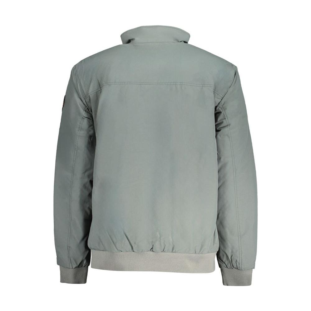 Napapijri Green Polyamide Jacket Napapijri Light Slate Gray