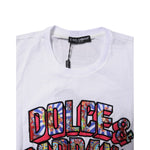 Dolce & Gabbana White Cotton Logo Print Round Neck T-shirt TSH87013-36