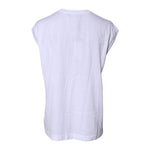 Dolce & Gabbana White Cotton Sleeveless Round Neck Tank Top