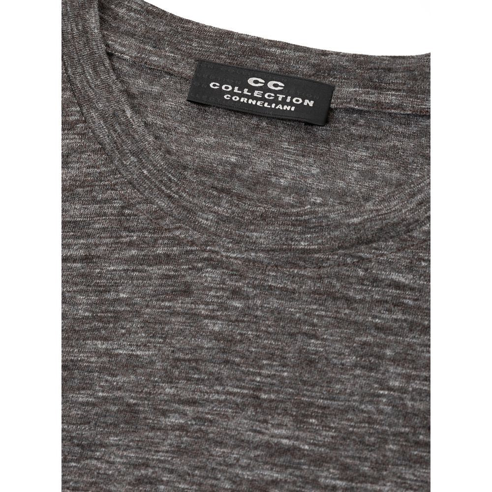 Corneliani Gray Wool T-Shirt CO-7706662-IT50 | L