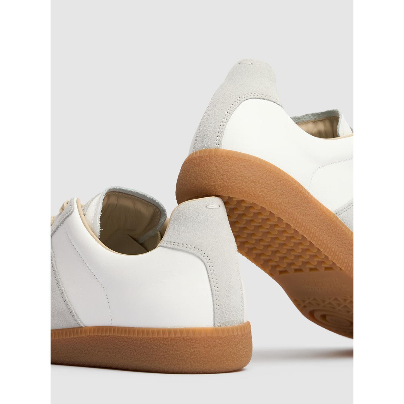 Maison Margiela Low Leather And Suede Sneakers