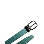 Dolce & Gabbana Green Ostrich Leather Silver Metal Buckle Belt BEL9276-80