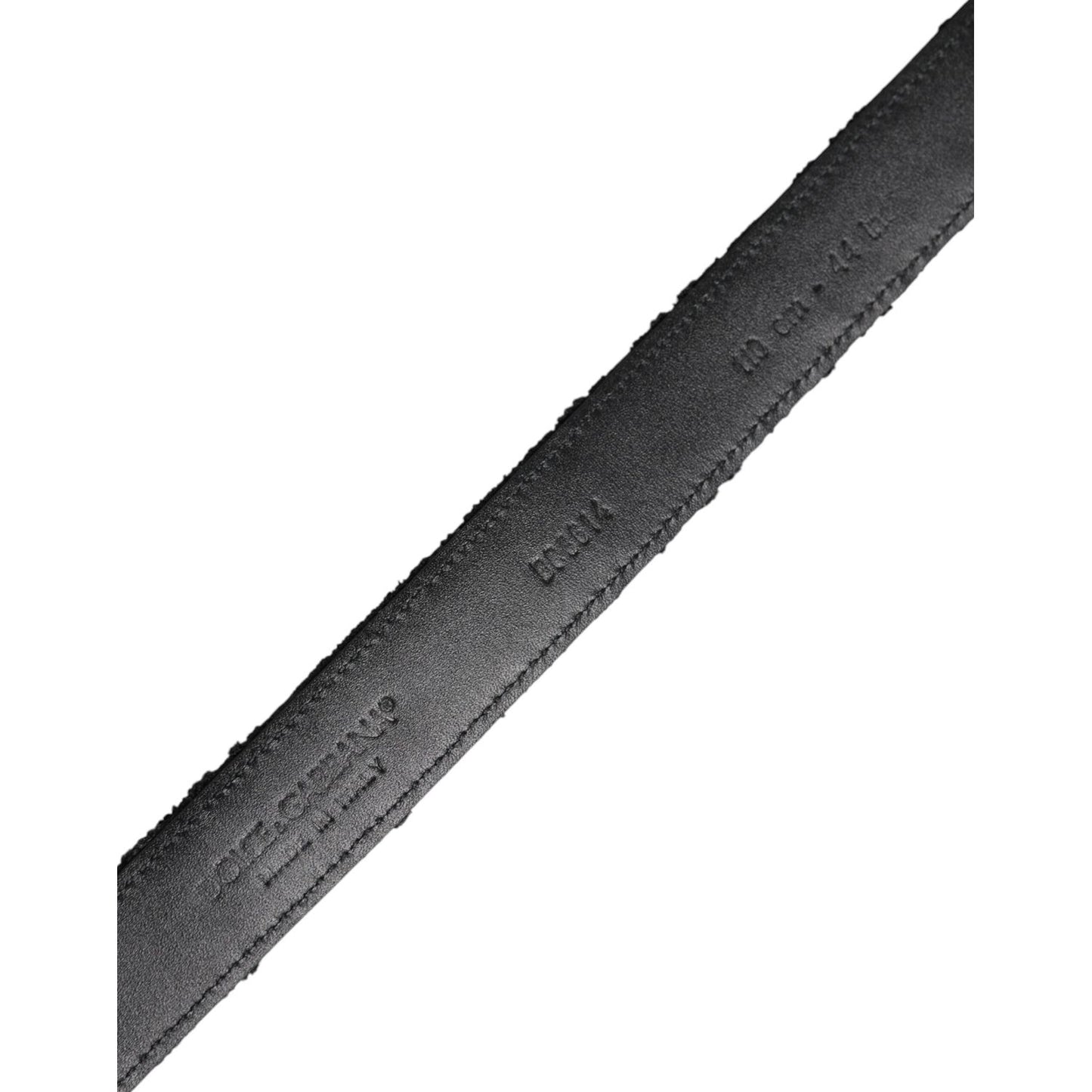 Dolce & Gabbana Black Cotton Blend Silver Metal Buckle Belt BEL9281-110