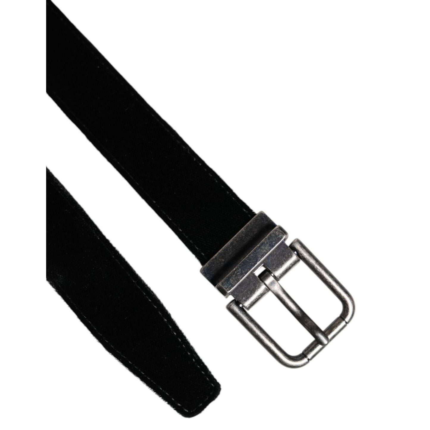 Dolce & Gabbana Black Leather Metal Buckle Classic Belt BEL9290-95