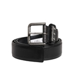 Dolce & Gabbana Black Leather Metal Buckle Classic Belt BEL9291-90