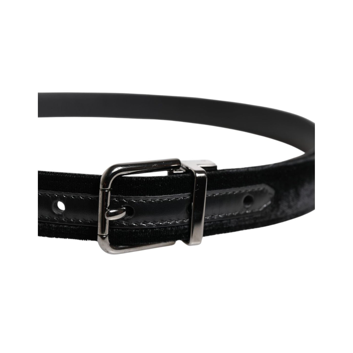 Dolce & Gabbana Black Leather Metal Buckle Classic Belt BEL9297-85