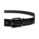Dolce & Gabbana Black Leather Metal Buckle Classic Belt BEL9297-85