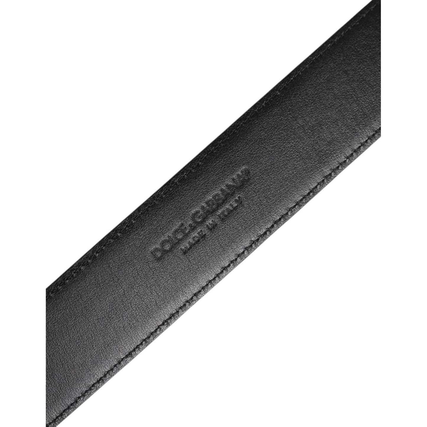 Dolce & Gabbana Black Leather Metal Buckle Classic Belt BEL9301-70