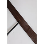 Dolce & Gabbana Brown Solid Leather Classic Waist Buckle Belt BEL9307-75