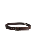 Dolce & Gabbana Brown Leather Classic Metal Logo Buckle Belt BEL9312-90