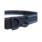 Dolce & Gabbana Blue White Cotton DG Logo Metal Buckle Belt BEL9333-90