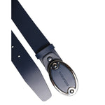 Dolce & Gabbana Blue Leather Classic Metal Logo Buckle Belt BEL9358-105