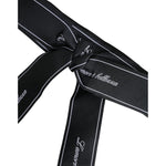 Dolce & Gabbana Black Waist Ribbon Wide Bow Logo Belt WMB465-40